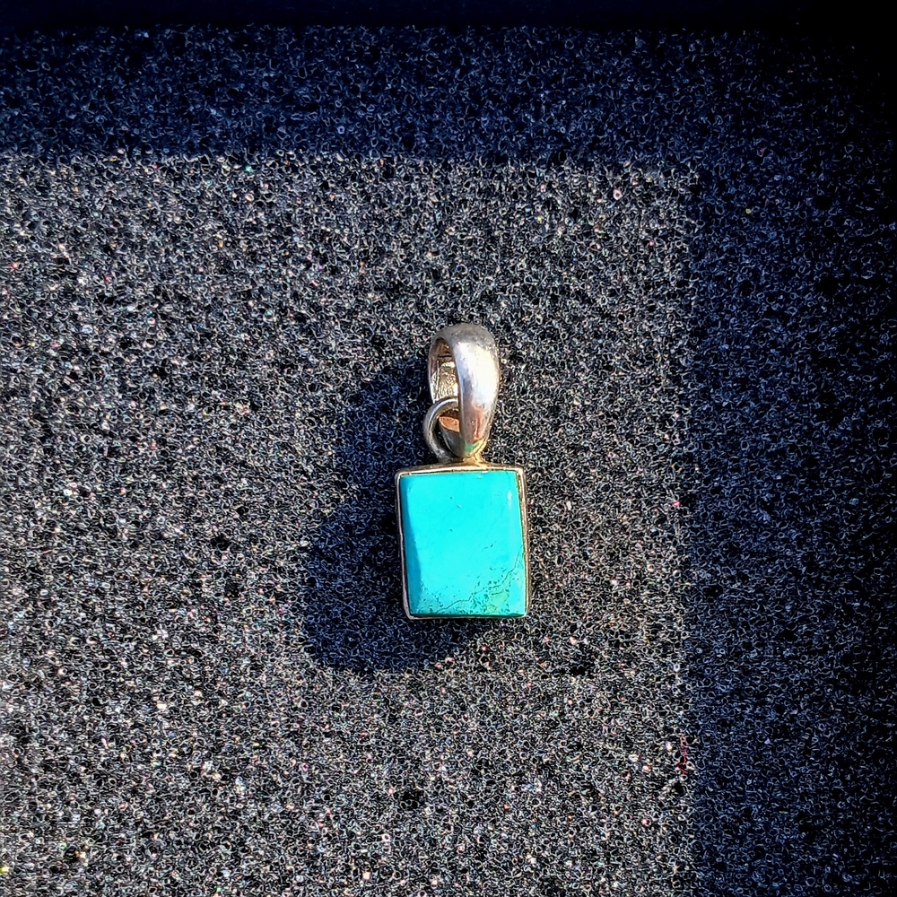 Azurite And Silver Pendant
